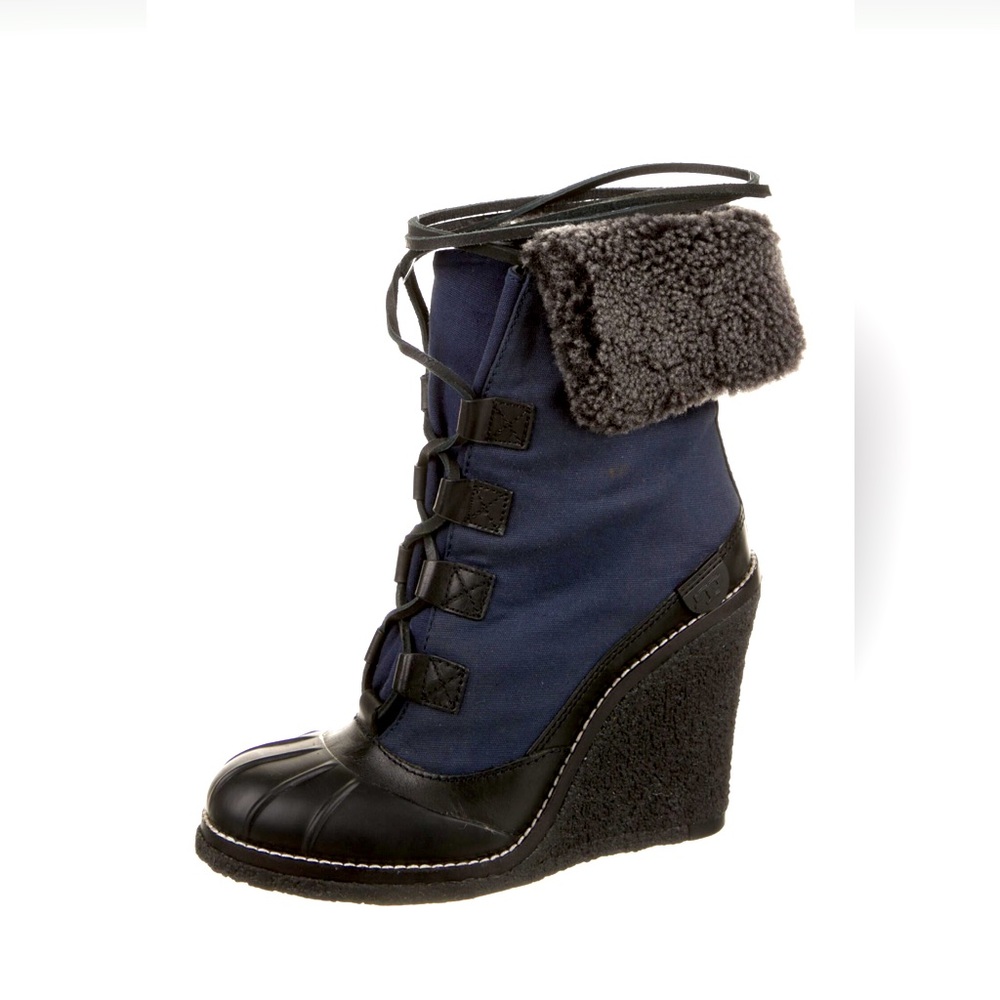 Tory Burch - Leather Printed Lace-Up Boots
Size: 7